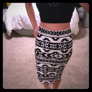 Bodycon geometric skirt from Express